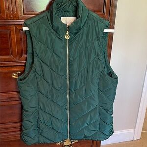 Green Michael Kors Quilted Vest